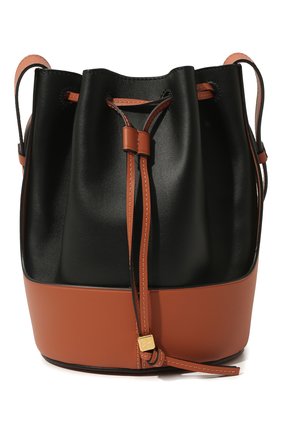 Женская сумка balloon small LOEWE черного цвета, арт. 326.76AC31 | Фото 1 (Материал: Натуральная кожа; Ремень/цепочка: На ремешке; Размер: small; Сумки-технические: Сумки через плечо)