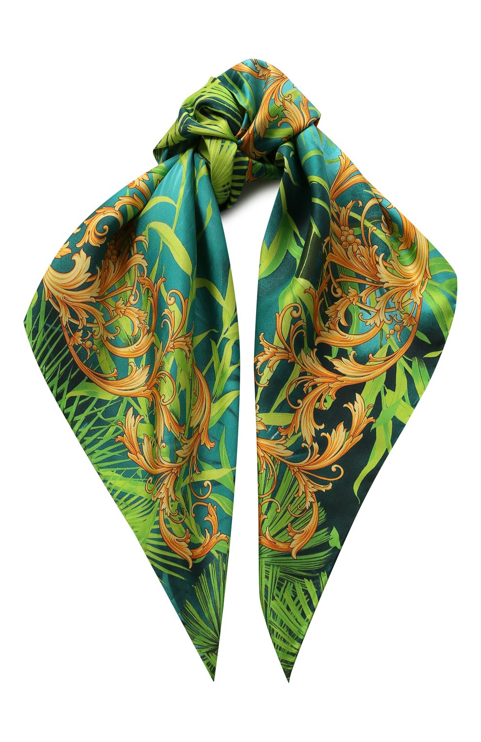 Шёлковый платок версачи зеленоватый