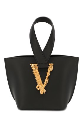 Женская сумка virtus VERSACE черного цвета по цене 122500 руб., арт. DBFH523/D5VIT | Фото 1 Женская сумка virtus VERSACE черного цвета, арт. DBFH523/D5VIT | Фото 1