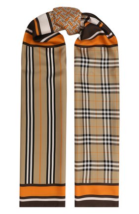 Мужские шелковый шарф BURBERRY оранжевого цвета по цене 34100 руб., арт. 8026542 | Фото 1 Мужские шелковый шарф BURBERRY оранжевого цвета, арт. 8026542 | Фото 1