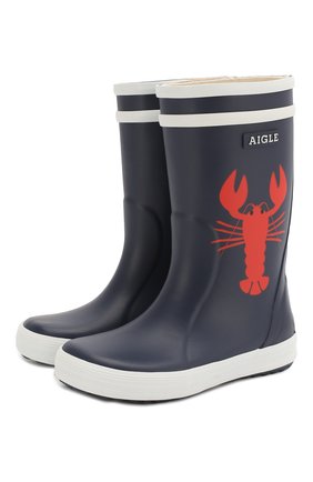Детские резиновые сапоги AIGLE темно-синего цвета по цене 2995 руб., арт. 2500N2/L0LLY P0P KID | Фото 1 Детские резиновые сапоги AIGLE темно-синего цвета, арт. 2500N2/L0LLY P0P KID | Фото 1