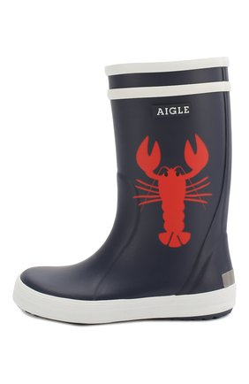 Детские резиновые сапоги AIGLE темно-синего цвета по цене 2995 руб., арт. 2500N2/L0LLY P0P KID | Фото 2 Детские резиновые сапоги AIGLE темно-синего цвета, арт. 2500N2/L0LLY P0P KID | Фото 2