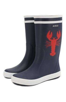 Детские резиновые сапоги AIGLE темно-синего цвета по цене 2995 руб., арт. 2500N3/L0LLY P0P KID | Фото 1 Детские резиновые сапоги AIGLE темно-синего цвета, арт. 2500N3/L0LLY P0P KID | Фото 1