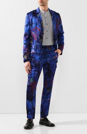 Мужские брюки из вискозы и шерсти DRIES VAN NOTEN синего цвета по цене 84100 руб., арт. 201-20963-9080 | Фото 2 Мужские брюки из вискозы и шерсти DRIES VAN NOTEN синего цвета, арт. 201-20963-9080 | Фото 2 (Длина (брюки, джинсы): Стандартные; Стили: Классический, Бохо; Материал внешний: Вискоза; Случай: Вечерний)