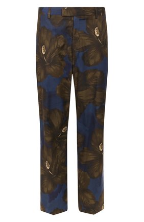 Мужские хлопковые брюки DRIES VAN NOTEN хаки цвета, арт. 201-20920-9003 | Фото 1 (Длина (брюки, джинсы): Стандартные; Материал внешний: Хлопок; Случай: Повседневный; Стили: Бохо)