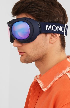 Мужские горнолыжная маска MONCLER темно-синего цвета по цене 30610 руб., арт. ML 0130 91X 89 С/З ОЧКИ | Фото 2 Мужские горнолыжная маска MONCLER темно-синего цвета, арт. ML 0130 91X 89 С/З ОЧКИ | Фото 2