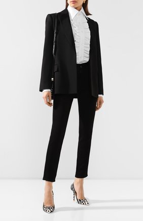 Женская хлопковая рубашка SAINT LAURENT белого цвета по цене 59950 руб., арт. 614790/Y227W | Фото 2 Женская хлопковая рубашка SAINT LAURENT белого цвета, арт. 614790/Y227W | Фото 2