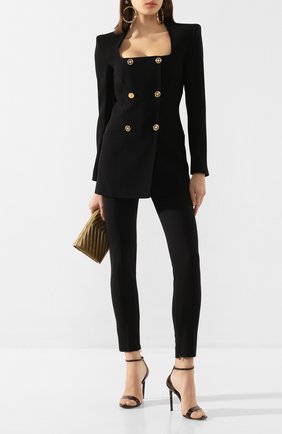 Женский двубортный жакет VERSACE черного цвета по цене 175000 руб., арт. A86303/A212457 | Фото 2 Женский двубортный жакет VERSACE черного цвета, арт. A86303/A212457 | Фото 2