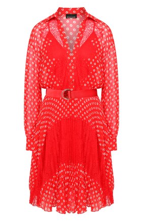 Женское платье с поясом ERMANNO ERMANNO SCERVINO красного цвета по цене 82100 руб., арт. 46T AB76 FAN | Фото 1 Женское платье с поясом ERMANNO ERMANNO SCERVINO красного цвета, арт. 46T AB76 FAN | Фото 1