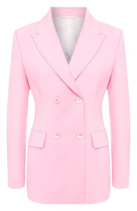 Женский двубортный жакет ERMANNO ERMANNO SCERVINO розового цвета по цене 46800 руб., арт. 46T CP14 GIS | Фото 1 Женский двубортный жакет ERMANNO ERMANNO SCERVINO розового цвета, арт. 46T CP14 GIS | Фото 1