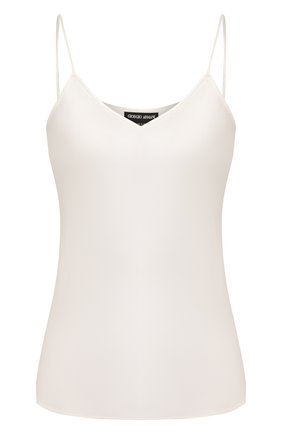Женский шелковый топ GIORGIO ARMANI белого цвета по цене 49100 руб., арт. 0SHCKZ41/TZ487 | Фото 1 Женский шелковый топ GIORGIO ARMANI белого цвета, арт. 0SHCKZ41/TZ487 | Фото 1