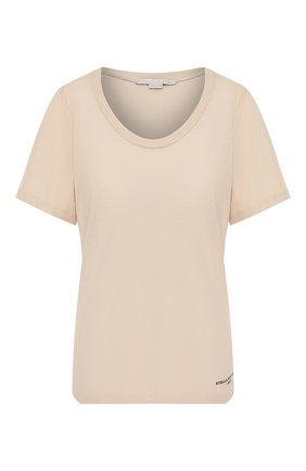Женская хлопковая футболка STELLA MCCARTNEY бежевого цвета по цене 21300 руб., арт. 600780/SNW94 | Фото 1 Женская хлопковая футболка STELLA MCCARTNEY бежевого цвета, арт. 600780/SNW94 | Фото 1