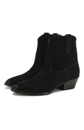 Женские замшевые ботинки west SAINT LAURENT черного цвета по цене 63800 руб., арт. 620087/1NZ00 | Фото 1 Женские замшевые ботинки west SAINT LAURENT черного цвета, арт. 620087/1NZ00 | Фото 1