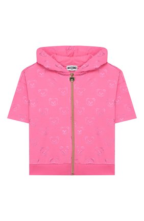 Детский хлопковая толстовка MOSCHINO розового цвета по цене 13550 руб., арт. HDF02F/LDB42/4A-8A | Фото 1 Детский хлопковая толстовка MOSCHINO розового цвета, арт. HDF02F/LDB42/4A-8A | Фото 1