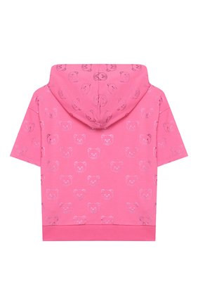 Детский хлопковая толстовка MOSCHINO розового цвета по цене 13550 руб., арт. HDF02F/LDB42/4A-8A | Фото 2 Детский хлопковая толстовка MOSCHINO розового цвета, арт. HDF02F/LDB42/4A-8A | Фото 2