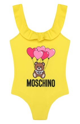 Детского слитный купальник MOSCHINO KID желтого цвета по цене 6810 руб., арт. HDL00D/LKA00/4A-8A | Фото 1 Детского слитный купальник MOSCHINO KID желтого цвета, арт. HDL00D/LKA00/4A-8A | Фото 1
