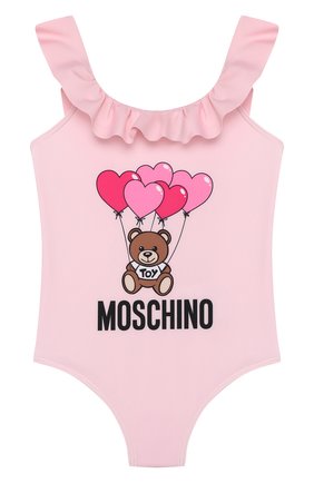 Детского слитный купальник MOSCHINO KID розового цвета по цене 6810 руб., арт. HDL00D/LKA00/4A-8A | Фото 1 Детского слитный купальник MOSCHINO KID розового цвета, арт. HDL00D/LKA00/4A-8A | Фото 1