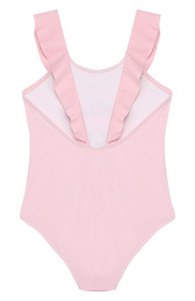 Детского слитный купальник MOSCHINO KID розового цвета по цене 6810 руб., арт. HDL00D/LKA00/4A-8A | Фото 2 Детского слитный купальник MOSCHINO KID розового цвета, арт. HDL00D/LKA00/4A-8A | Фото 2