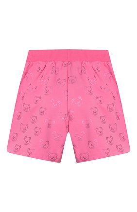 Детские хлопковые шорты MOSCHINO KID розового цвета по цене 6810 руб., арт. HDQ002/LDB42/4A-8A | Фото 2 Детские хлопковые шорты MOSCHINO KID розового цвета, арт. HDQ002/LDB42/4A-8A | Фото 2