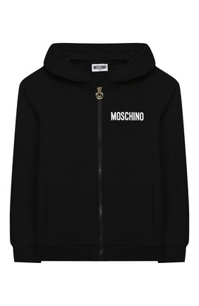 Детский хлопковая толстовка MOSCHINO KID черного цвета по цене 11800 руб., арт. HUF03F/LDA00/4A-8A | Фото 1 Детский хлопковая толстовка MOSCHINO KID черного цвета, арт. HUF03F/LDA00/4A-8A | Фото 1