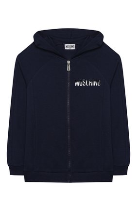 Детский толстовка MOSCHINO KID синего цвета по цене 16850 руб., арт. HUF03I/LCA17/4A-8A | Фото 1 Детский толстовка MOSCHINO KID синего цвета, арт. HUF03I/LCA17/4A-8A | Фото 1