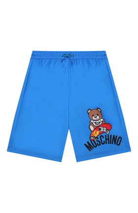 Детские плавки-шорты MOSCHINO KID синего цвета по цене 7175 руб., арт. HUL011/LKA02/10A-14A | Фото 1 Детские плавки-шорты MOSCHINO KID синего цвета, арт. HUL011/LKA02/10A-14A | Фото 1