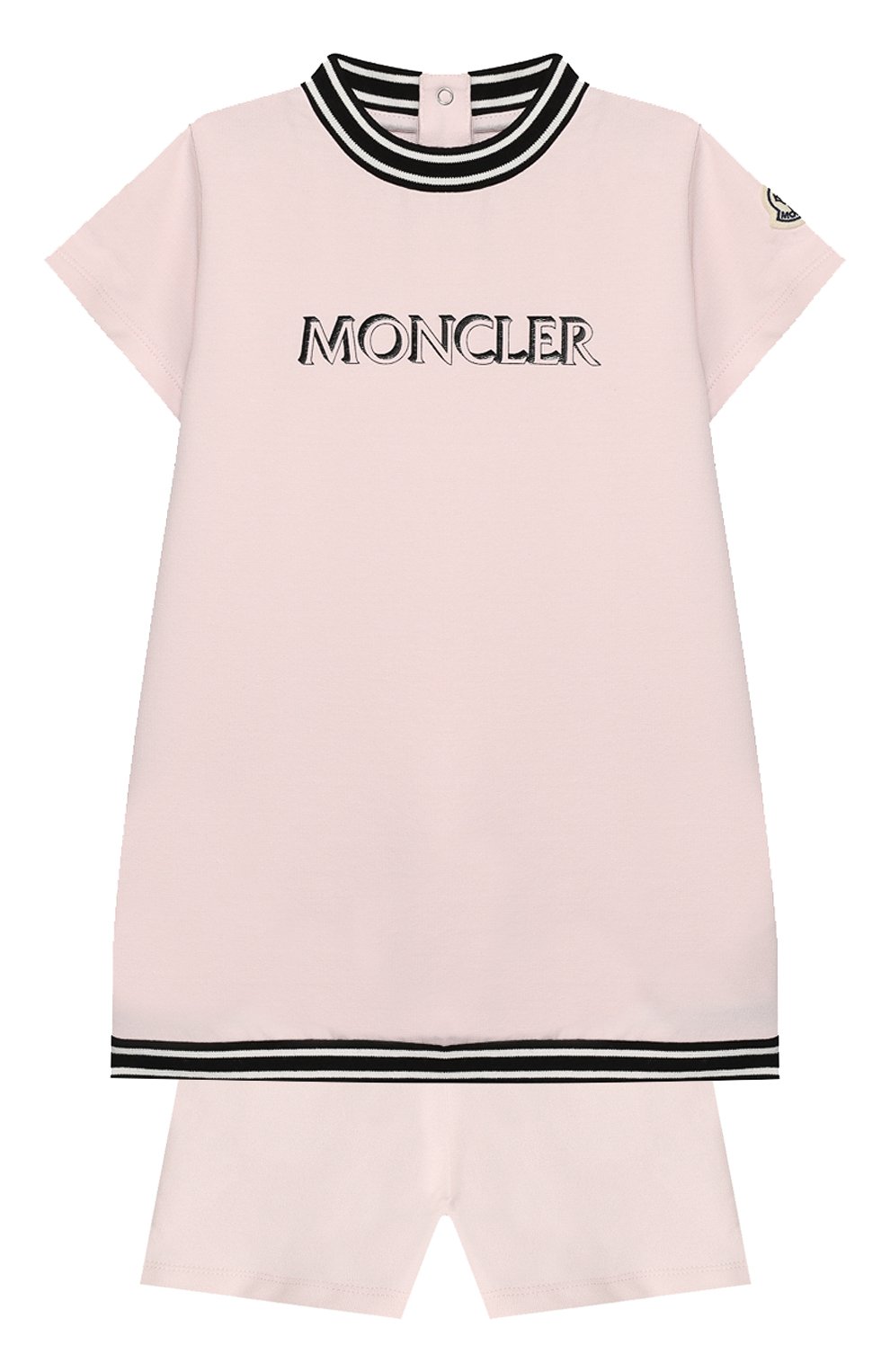 Женский комплект из футболки и шорт MONCLER розового цвета, арт. F1-951-8M711-10-809DQ | Фото 1