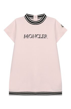 Женский комплект из футболки и шорт MONCLER розового цвета, арт. F1-951-8M711-10-809DQ | Фото 2 (Рукава: Короткие; Материал внешний: Хлопок)