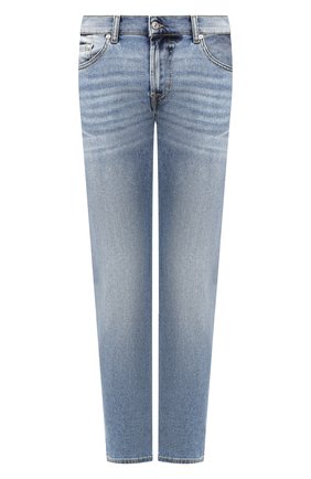 Мужские джинсы 7 FOR ALL MANKIND голубого цвета по цене 19400 руб., арт. JSMTA9100L | Фото 1 Мужские джинсы 7 FOR ALL MANKIND голубого цвета, арт. JSMTA9100L | Фото 1