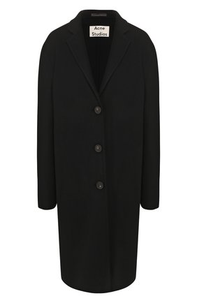 Женское шерстяное пальто ACNE STUDIOS черного цвета по цене 83200 руб., арт. A90188/W | Фото 1 Женское шерстяное пальто ACNE STUDIOS черного цвета, арт. A90188/W | Фото 1