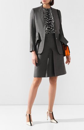 Женская юбка из смеси шерсти и шелка BURBERRY серого цвета по цене 78400 руб., арт. 4564103 | Фото 2 Женская юбка из смеси шерсти и шелка BURBERRY серого цвета, арт. 4564103 | Фото 2