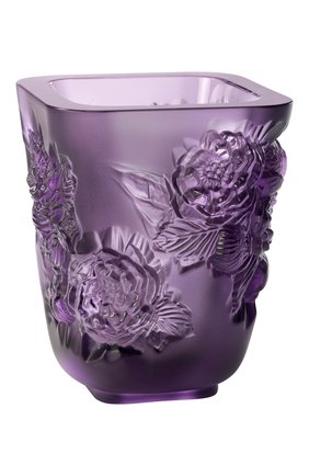 Ваза pivoines small LALIQUE фиолетового цвета по цене 159500 руб., арт. 10708600 | Фото 1 Ваза pivoines small LALIQUE фиолетового цвета, арт. 10708600 | Фото 1 (Ограничения доставки: fragile-2)