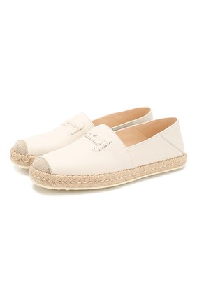 Женские кожаные эспадрильи TOD’S белого цвета по цене 31300 руб., арт. XXW66B0CY50NV7 | Фото 1 Женские кожаные эспадрильи TOD’S белого цвета, арт. XXW66B0CY50NV7 | Фото 1