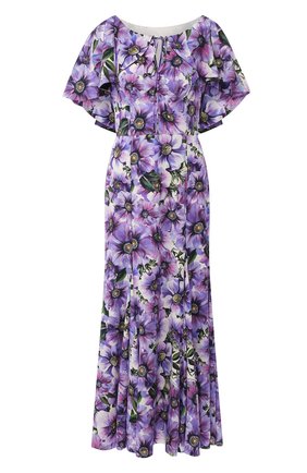 Женское шелковое платье DOLCE & GABBANA фиолетового цвета по цене 242000 руб., арт. F6H20T/FSAZ0 | Фото 1 Женское шелковое платье DOLCE & GABBANA фиолетового цвета, арт. F6H20T/FSAZ0 | Фото 1