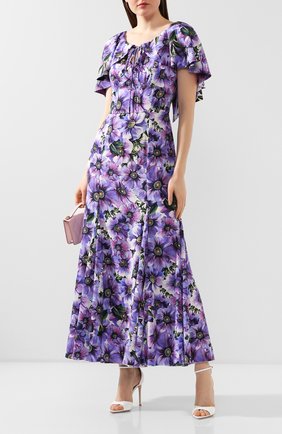 Женское шелковое платье DOLCE & GABBANA фиолетового цвета по цене 242000 руб., арт. F6H20T/FSAZ0 | Фото 2 Женское шелковое платье DOLCE & GABBANA фиолетового цвета, арт. F6H20T/FSAZ0 | Фото 2