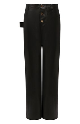 Женские кожаные брюки BOTTEGA VENETA черного цвета по цене 465500 руб., арт. 618528/VKV90 | Фото 1