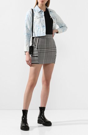 Женская джинсовая куртка OFF-WHITE голубого цвета по цене 59450 руб., арт. 0WYE008R20773104B8B8 | Фото 2 Женская джинсовая куртка OFF-WHITE голубого цвета, арт. 0WYE008R20773104B8B8 | Фото 2