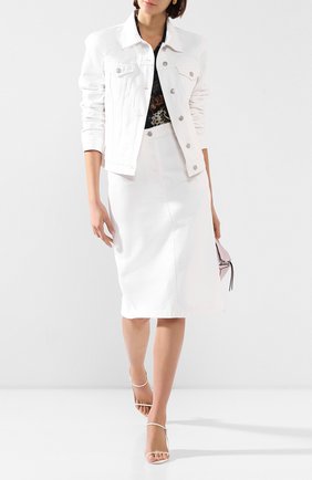 Женская джинсовая куртка DRIES VAN NOTEN белого цвета по цене 26400 руб., арт. 201-10568-9395 | Фото 2 Женская джинсовая куртка DRIES VAN NOTEN белого цвета, арт. 201-10568-9395 | Фото 2
