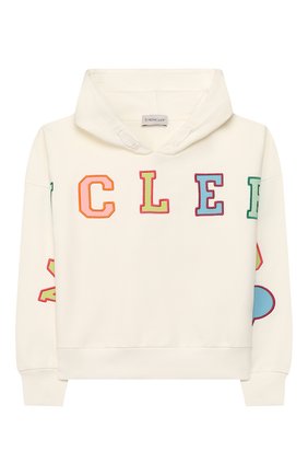 Детский хлопковое худи MONCLER белого цвета по цене 14500 руб., арт. F1-954-8G701-10-809DQ/8-10A | Фото 1 Детский хлопковое худи MONCLER белого цвета, арт. F1-954-8G701-10-809DQ/8-10A | Фото 1