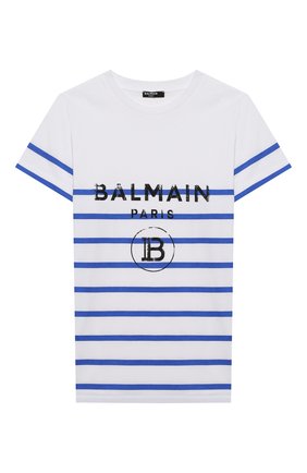 Детская хлопковая футболка BALMAIN разноцветного цвета по цене 10950 руб., арт. 6M8731/MX030/12-16 | Фото 1 Детская хлопковая футболка BALMAIN разноцветного цвета, арт. 6M8731/MX030/12-16 | Фото 1