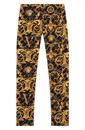 Детского хлопковые леггинсы VERSACE разноцветного цвета по цене 9580 руб., арт. YC000132/A232783/4A-6A | Фото 1 Детского хлопковые леггинсы VERSACE разноцветного цвета, арт. YC000132/A232783/4A-6A | Фото 1
