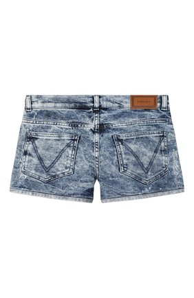 Детские джинсовые шорты VERSACE голубого цвета по цене 14250 руб., арт. YC000220/A233594/4A-6A | Фото 2 Детские джинсовые шорты VERSACE голубого цвета, арт. YC000220/A233594/4A-6A | Фото 2