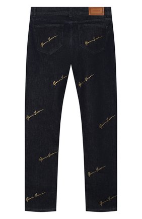 Детские джинсы VERSACE синего цвета по цене 21300 руб., арт. YC000256/A233592/8A-14A | Фото 2 Детские джинсы VERSACE синего цвета, арт. YC000256/A233592/8A-14A | Фото 2