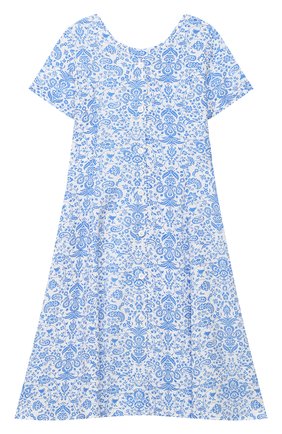 Детское платье ALEXANDER TEREKHOV синего цвета, арт. KIDSD119/4010.PC140/S20 | Фото 2 (Рукава: Короткие; Девочки Кросс-КТ: Платье-одежда)