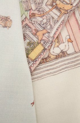Детского одеяло из кашемира и шерсти ATELIER CHOUX белого цвета по цене 15550 руб., арт. CASHMERE BLANKET-M0NCEAU MANSI0N | Фото 2 Детского одеяло из кашемира и шерсти ATELIER CHOUX белого цвета, арт. CASHMERE BLANKET-M0NCEAU MANSI0N | Фото 2