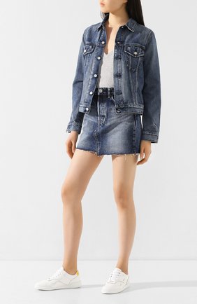 Женская джинсовая куртка MOUSSY голубого цвета по цене 29900 руб., арт. 025DSC11-1160 | Фото 2 Женская джинсовая куртка MOUSSY голубого цвета, арт. 025DSC11-1160 | Фото 2
