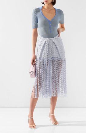 Женская юбка-миди JACQUEMUS голубого цвета по цене 49950 руб., арт. 201SK06/26334 | Фото 2 Женская юбка-миди JACQUEMUS голубого цвета, арт. 201SK06/26334 | Фото 2