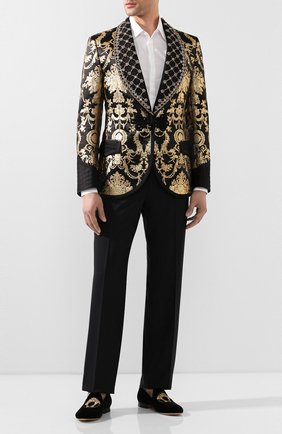 Мужские текстильные лоферы VERSACE черного цвета по цене 47200 руб., арт. DSU6488/DVL1C | Фото 2 Мужские текстильные лоферы VERSACE черного цвета, арт. DSU6488/DVL1C | Фото 2