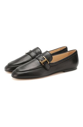 Женские кожаные лоферы TOD’S черного цвета по цене 39000 руб., арт. XXW79A0CX60MID | Фото 1 Женские кожаные лоферы TOD’S черного цвета, арт. XXW79A0CX60MID | Фото 1