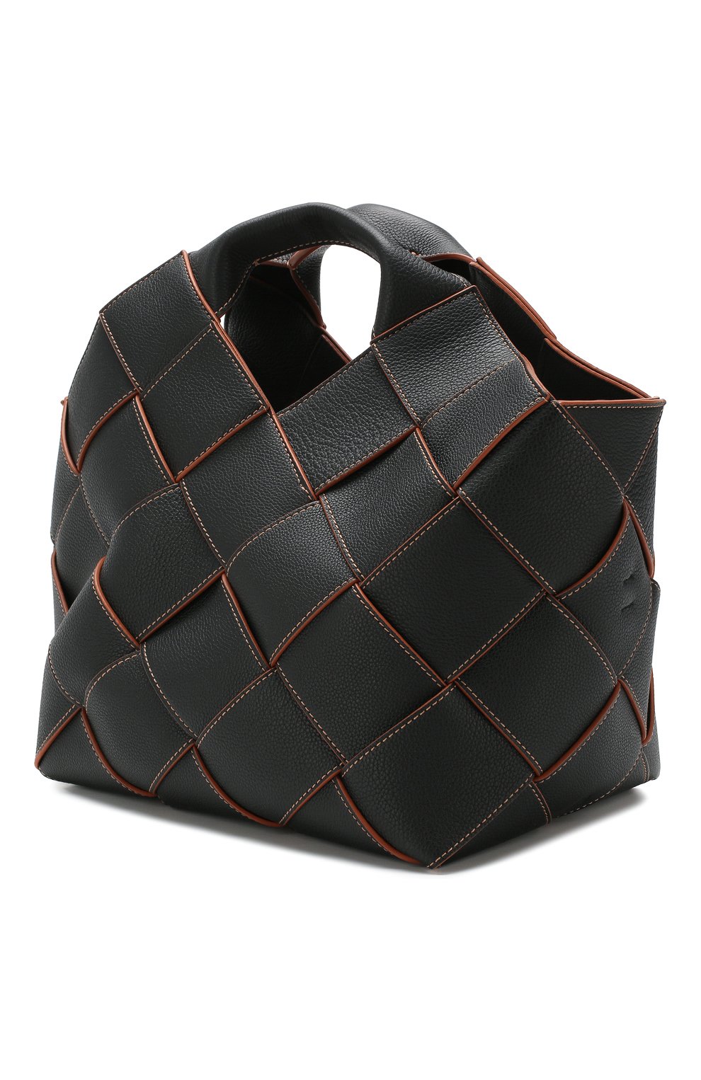 Женская сумка woven LOEWE черного цвета по цене 225500 руб., арт. 321.12.L62 | Фото 3 Женская сумка woven LOEWE черного цвета, арт. 321.12.L62 | Фото 3
